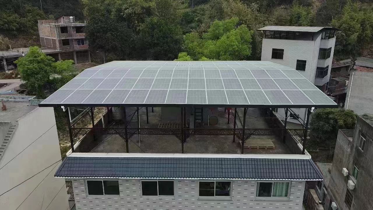 南宁15kw+10kwh自建别墅家庭光伏储能系统